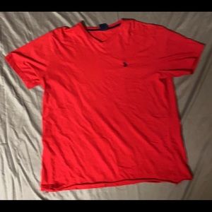 These are 2 polo shirts red and black worn maybe once or twice